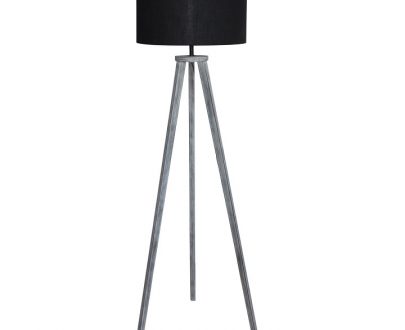 Lampă de podea, negru/gri, JADE TYP 10 6034-41B