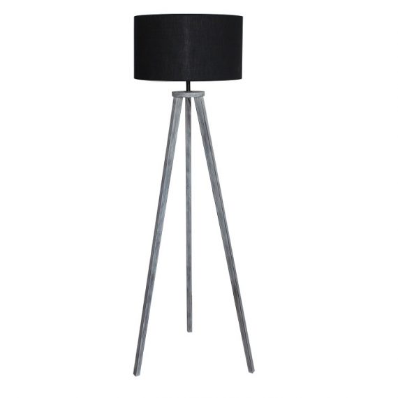 Lampă de podea, negru/gri, JADE TYP 10 6034-41B