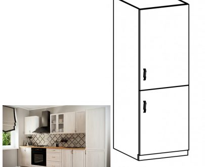 Dulap pentru frigider încorporat D60ZL, model dreapta, alb/pin Andersen, SICILIA