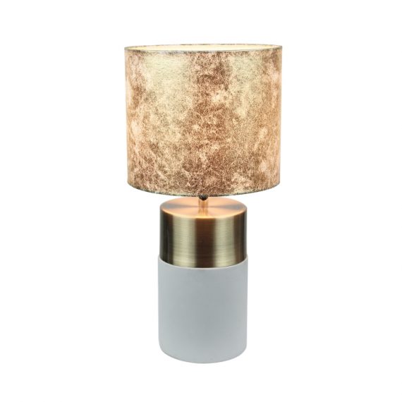 Lampă de masă, gri deschis/model maro, QENNY TIPUL 18