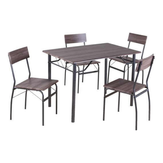 Set dining, maro/negru, GIROL 1+4