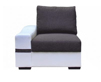 Canapea cu 1-loc, alb/gri, stânga, OREGON 04-1LOC+COTIERĂ