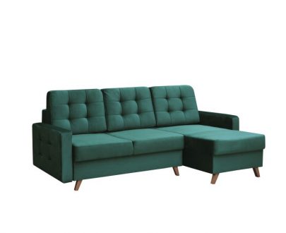 Canapea universală, smarald/nuc, MEDLIN