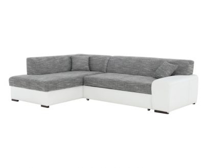 Set canapea,alb/gri şuviţat, stâng, MINERVA NEW