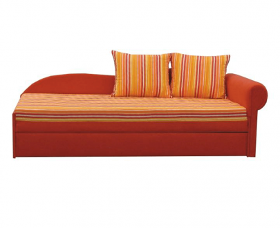 Canapea extensibilă, portocalie/cu model dungi, dreapta, AGA D