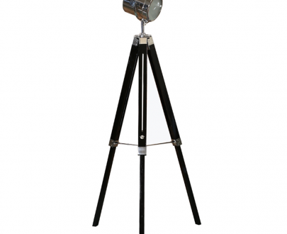 Lampă de podea, lemn negru/metal, CINDA TYP 26 YF819-B
