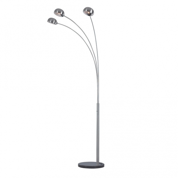 Lampă pe picior, metal gri/marmură, CINDA TYP 1 YF04-3