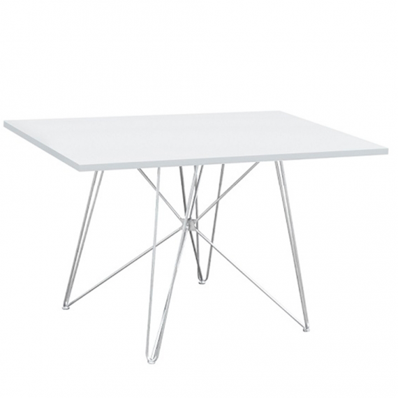 Masă dining, MDF/alb/HG luciu, ARTEM