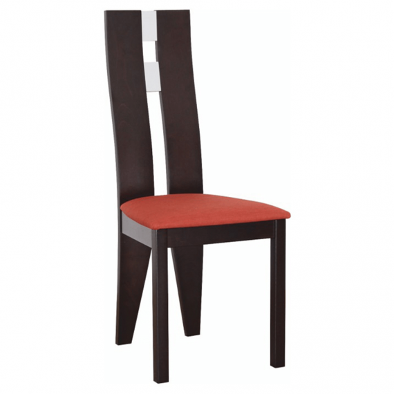 Scaun lemn, wenge/teracota, BONA