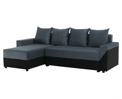 Canapea universală, negru/gri, TIPO