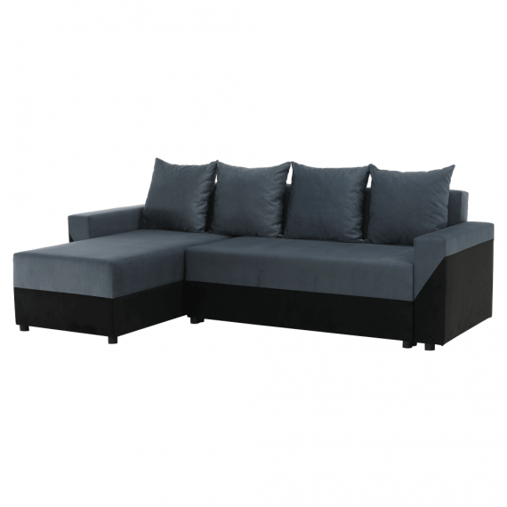 Canapea universală, negru/gri, TIPO